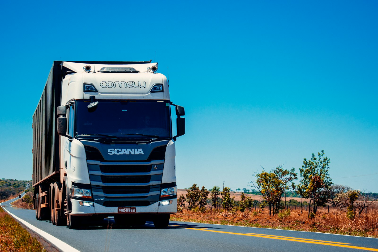 Haulage truck on the road